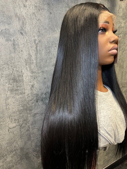 Black 6X6 HD Lace Closure Wig - Raw Full Machine Sewn Wig