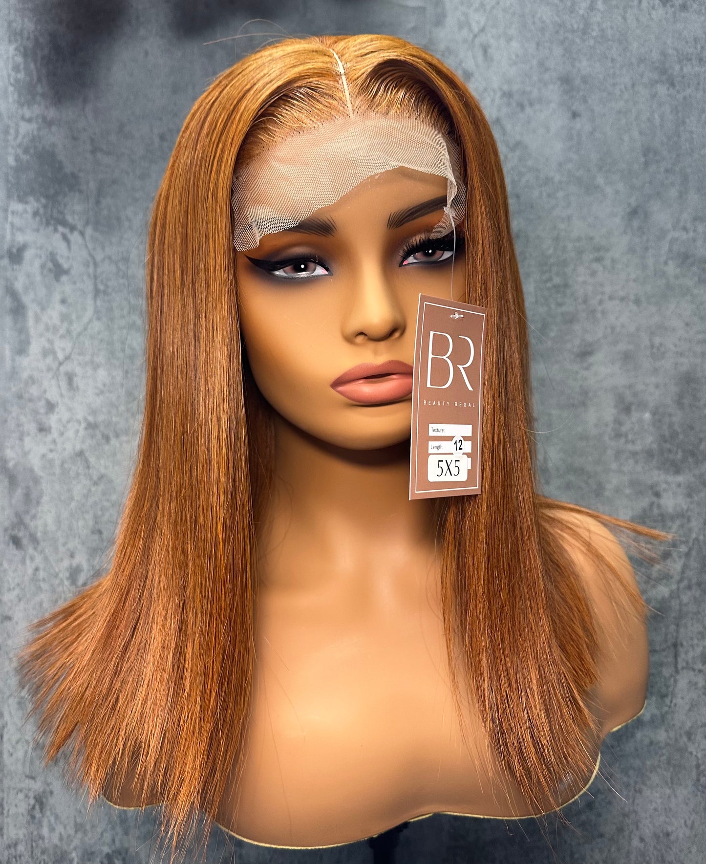 Orange - 5X5 HD Lace Closure Wig