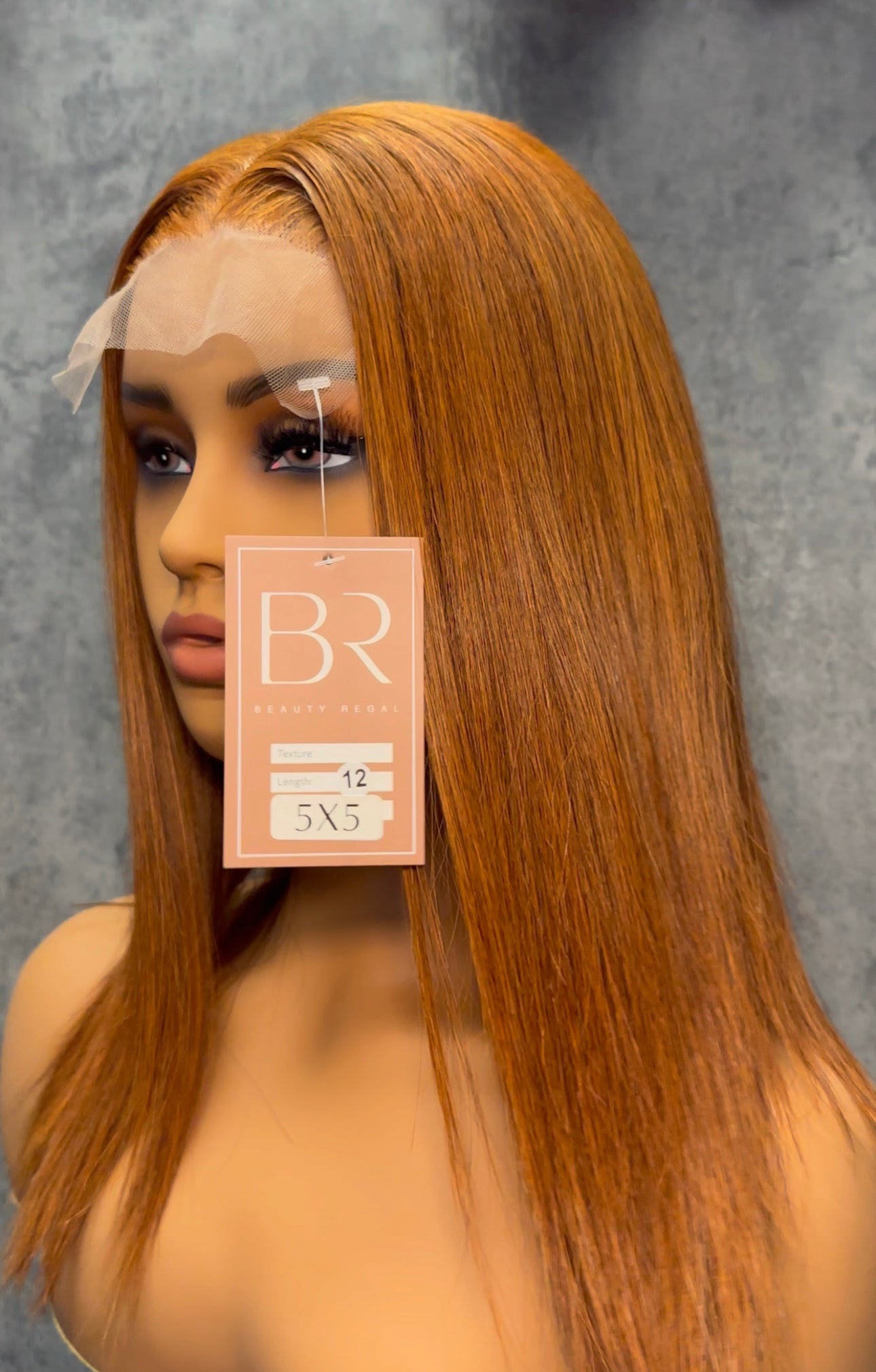 Orange - 5X5 HD Lace Closure Wig